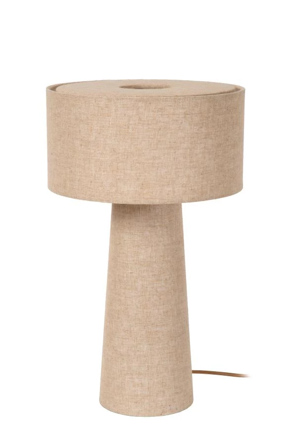 Lucide LEEROY - Table lamp - Ø 30 cm - 1xE27 - Taupe - turned off